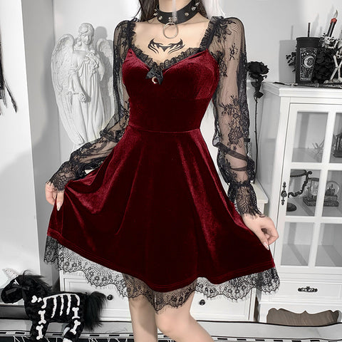 Gothic High-Waisted Sexy Dress