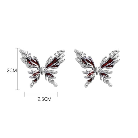 Red Butterfly Earrings