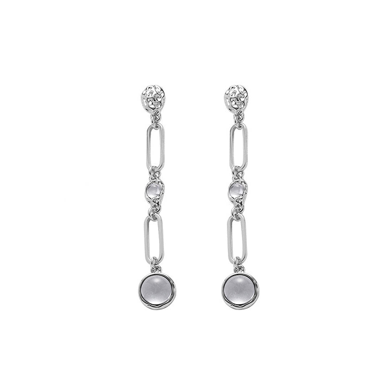 Transparent pearl earrings